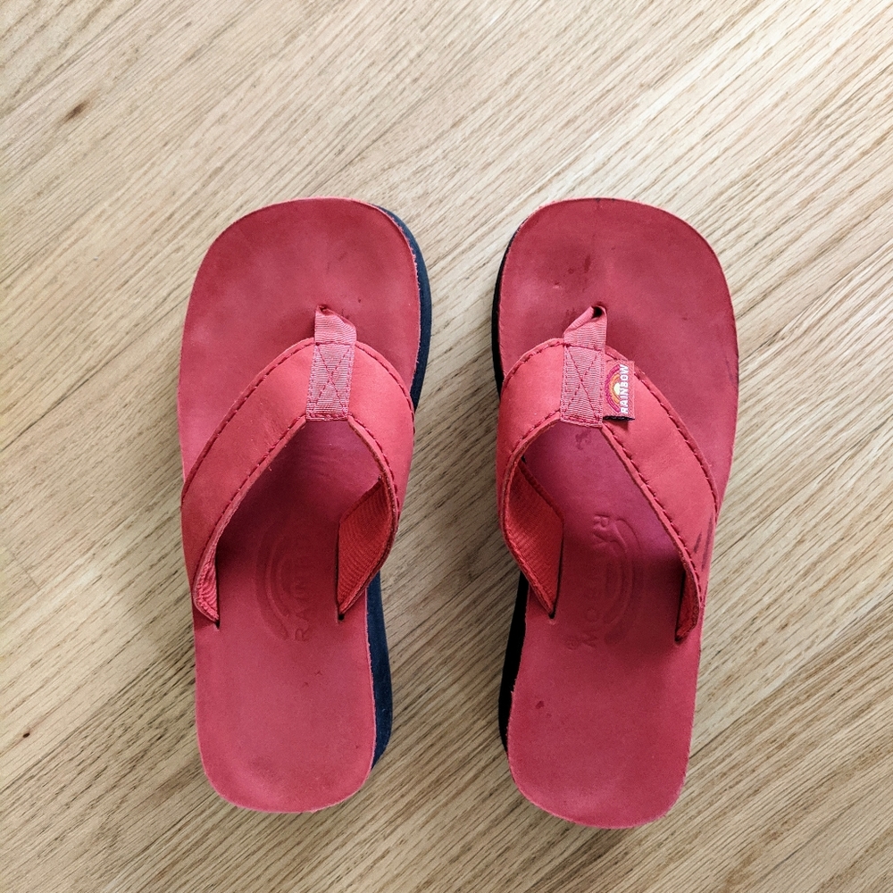 Rainbow platform sandals